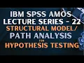 22 SPSS AMOS Path Analysis as Structural Model