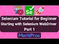 Selenium Tutorial for Beginner - Starting with Selenium WebDriver