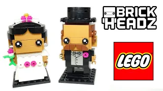 Lego BrickHeadz  40383 + 40384  Bride and Groom  Speed Build Review
