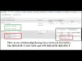 How to set Foreign key in MySQL database How to delete the parent column Restrict and CASCASE