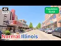 Driving Through Normal Illinois in 4K Scenic College Town Tour in Central Illinois