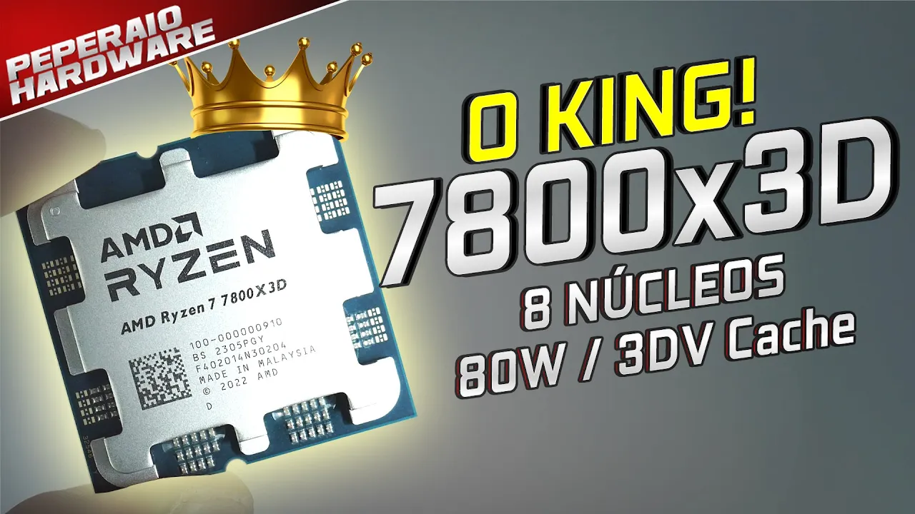 RYZEN 7 7800x3D, eis o novo KING para JOGOS! Baixo consumo e Alta performance (vs 13900k, 5800x3D)