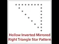 C Program Print Hollow Inverted Mirrored Right Triangle Star Pattern