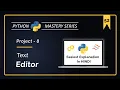 Python Project 8 TEXT EDITOR CLI in Python Step-by-Step Python Tutorial in Hindi