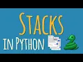 STACKS IN PYTHON USING LISTS CLASS 12 PYTHON