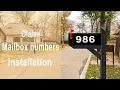 How to install vinyl mailbox numbers of olaine
