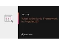 What is the ionic framework Pluralsight