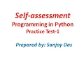Programming in Python Practice Test - 1