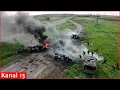 Russian transport logistics under fire in Zaporizhzhia - Combat footage