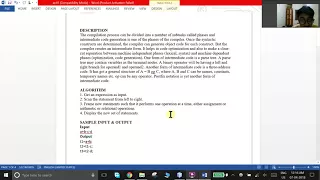 System Software Compiler Lab-Ex No 10 INTERMEDIATE CODE GENERATION