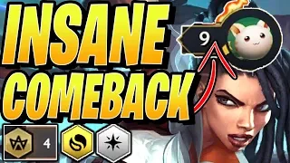 INSANE COMEBACK (9 HP!) - Teamfight Tactics TFT RANKED STRATEGY 10.1 Best Comps SET 2 Guide