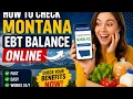 How to check Montana EBT balance online