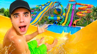 ABRO MI PROPIO PARQUE ACUÁTICO DE TOBOGANES!! (Increible)