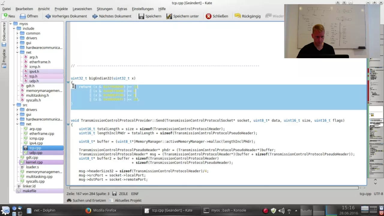Write your own Operating System A08: Transmission Control Protocol (TCP)