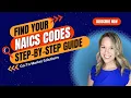 Identifying your NAICS Codes Gov Market Accelerator