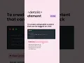 The details element in HTML provides an easy way to create native collapsible content
