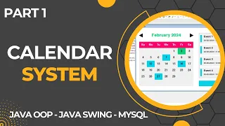 Calendar System with GUI using Java Part 1