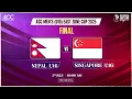 Download Lagu NEPAL U16 vs SINGAPORE U16 | ACC Men's U16 East Zone Cup 2025
