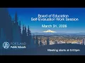 2026-03-31 Board of Education Self Evaluation Work Session