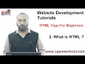 HTML Tags For Beginners HTML Tutorials - Tutorial 2
