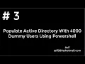 Create 4000 Users in AD using PowerShell