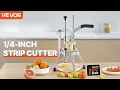 VEVOR Commercial French Fry Cutter Lemon Potato Cutter for French Fries with Tray and Handle
