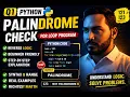 Python Palindrome Program Check Number using For Loop Step-by-Step