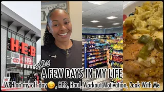 Work From Home On My Off Day HEB HAUL Workout Motivation Cook With Me Vlog DITL