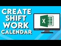 How to Create Work Shift Calendars in MS Excel Step-by-Step Tutorial
