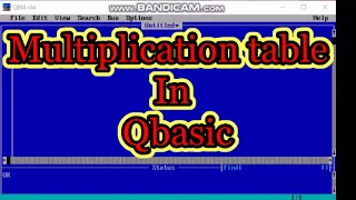 Multiplication Table programming in Qbasic