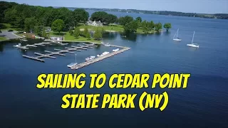 Sailing to Cedar Point State Park (NY).  Mavic Pro footage. Ep74