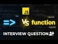 Arrow Functions vs Regular Functions Explained Interview Question