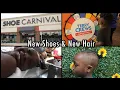 VLOG Shop with Us at Shoe Carnival Preparing for Back to School 2023 New Hair New Shoes Boy Mom