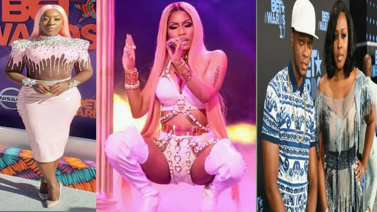 Nicki Minaj and Spice Shade Remy Ma & Papoose At The BET Awards Show