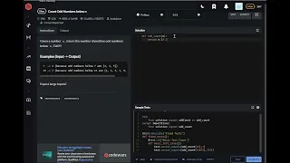 codewars python Count Odd Numbers below n