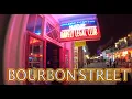 New Orleans Bourbon Street at Night Red Light District