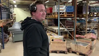 Lammhults gjuteri  Delivering the pattern of the bronze keels. Important day. Casting soon.