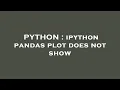 PYTHON ipython pandas plot does not show