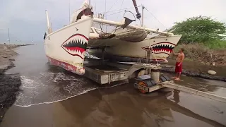 Catamaran Haulout on TRAILER in Costa Rica EP47