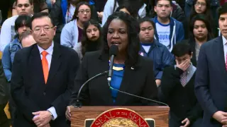 Michelle King Supt of LAUSD at College Ready Press Conference in Support of SB 1050