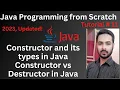 Tutorial 11 Constructor and its types in Java Constructor vs Destructor in Java