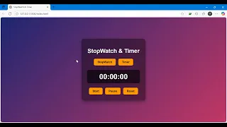 Build a Stopwatch Timer in JavaScript Project 2 of 100