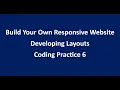 Coding Practice 6 Developing Layouts HTML CSS NxtWave CCBP