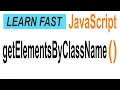 JavaScript document getElementsByClassName JavaScript Tutorial for Beginners