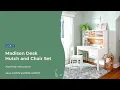 Guidecraft Madison Desk Hutch and Chair Set Assembly Instruction