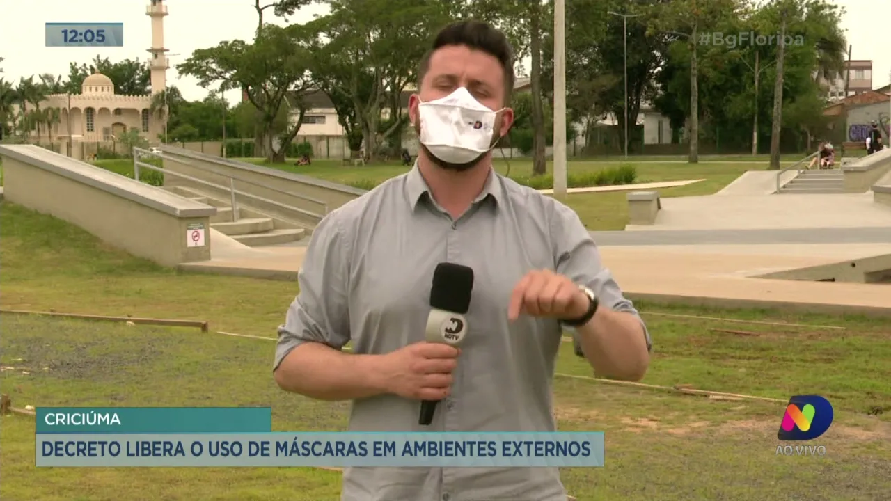 Decreto libera o uso de máscaras em Criciúma