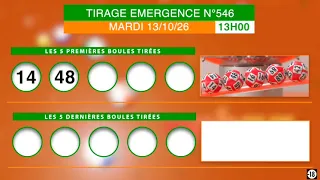 La vidéo du tirage émergence est disponible