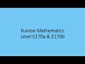Kumon Mathematics E170a E170b