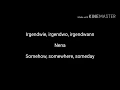Lagu Irgendwie irgendwo irgendwann nena lyrics English translation