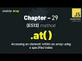 JavaScript - 29 Stop Using for Arrays New JavaScript at Method Explained Beginner to Pro